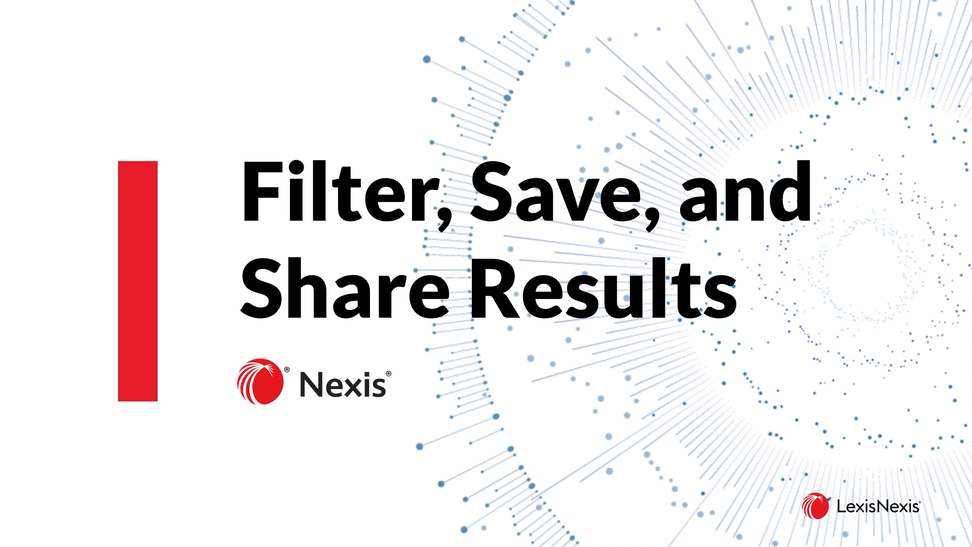 <p>Filter Save and Share Results</p>